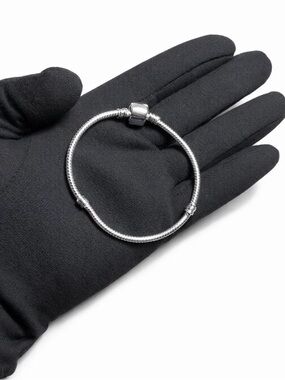 Pandora Silver Snake Chain Bracelet with Barrel Clasp